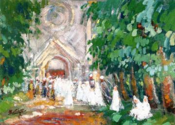 The Communicants Artwork by Pierre Eugène Montézin