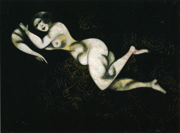 Nude Lying Down Artwork by Marc Chagall