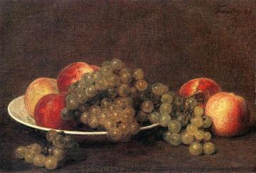 Peaches and Grapes Artwork by Henri Fantin-Latour