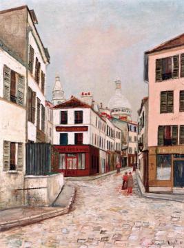 Rue Norvins Artwork by Maurice Utrillo
