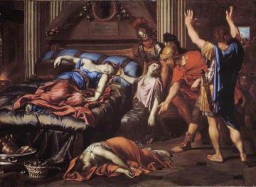The Death Of Cleopatra Artwork by Pierre Mignard