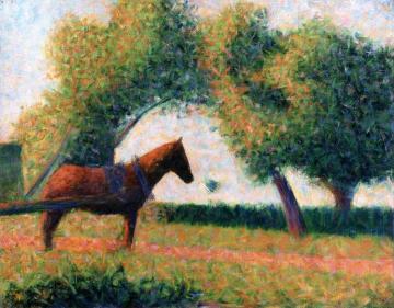 The Harnessed Horse Artwork by Georges Seurat