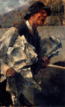 Newspaperman in Paris Artwork by Giovanni Boldini