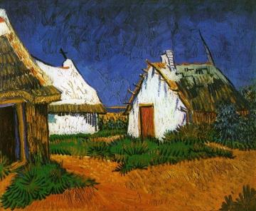 Three White Cottages in Saintes-Maries Artwork by Vincent Van Gogh