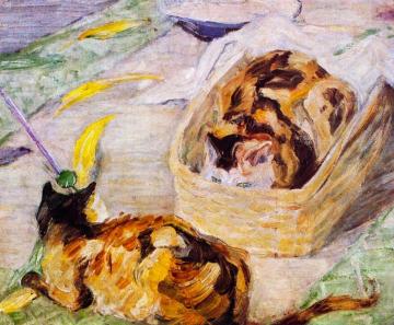 Cat Basket Artwork by Franz Marc