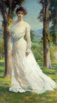 Margaret Under the Elms Artwork by Edmund Tarbell