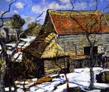 The Red Barn Artwork by Walter Elmer Schofield