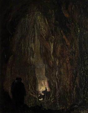 White Spot Cave By The Reservoir At Cheddar Gorge Artwork by Thomas Edwin Mostyn