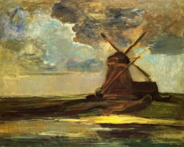 Windmill in the Gein Artwork by Piet Mondrian