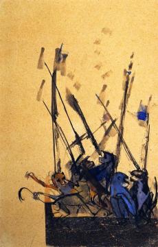 Six Monkeys Artwork by Franz Marc