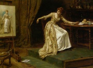 The Artist's Model Artwork by George Goodwin Kilburne