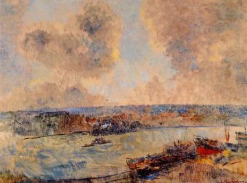 The Seine near Paris Artwork by Albert Lebourg