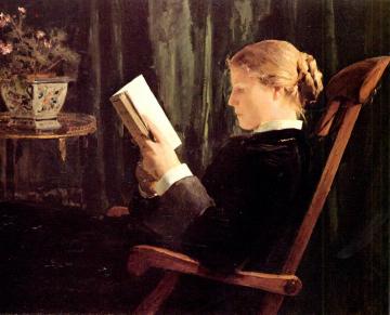 Lesendes Mädchen Artwork by Albert Anker