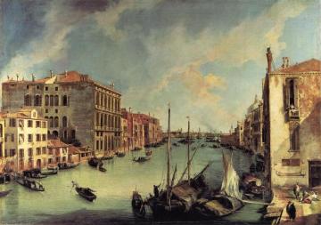Grand Canal: Looking East from the Campo S. Vio Artwork by Giovanni Antonio Canal