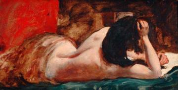 Woman Reclining Artwork by William Etty
