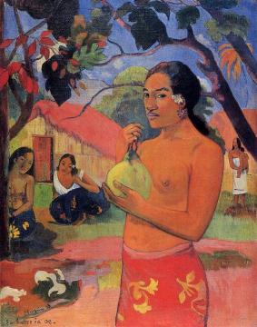 Ea haere la oe? Artwork by Paul Gauguin