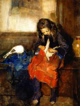 The Red Petticoat Artwork by Alice Schille