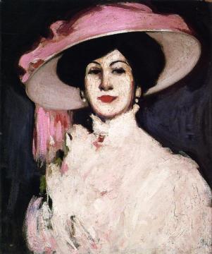 The Hat With The Pink Scarf Artwork by John Duncan Fergusson