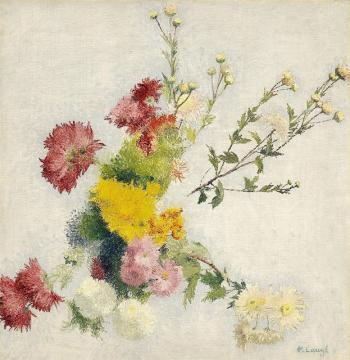 Study Of Chrysanthemums I Artwork by Achille Lauge