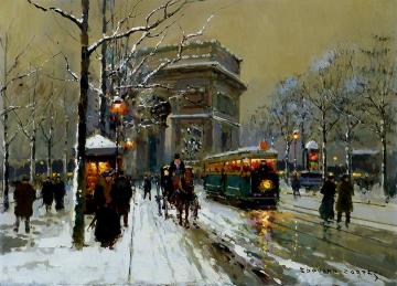 L'arc De Triomphe, Hiver Artwork by Edouard Léon Cortes