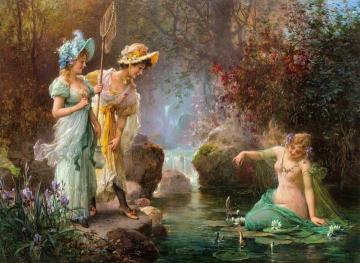 A Water Idyll Artwork by Hans Zatzka