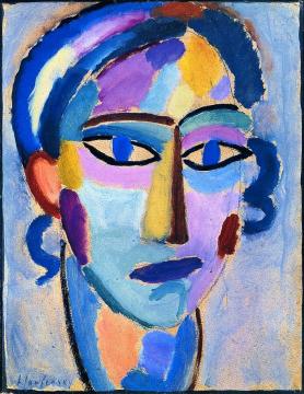 Mystical Head: Opal Artwork by Alexej Jawlensky