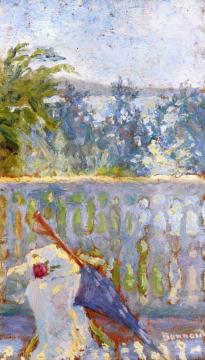 Balcony and Umbrella Artwork by Edouard Vuillard