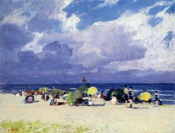 Purple Beach Scene Artwork by Edward Potthast