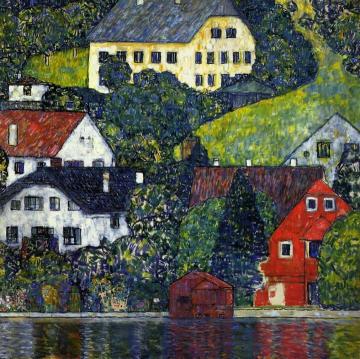 Houses At Unterach On The Attersee Artwork by Gustav Klimt