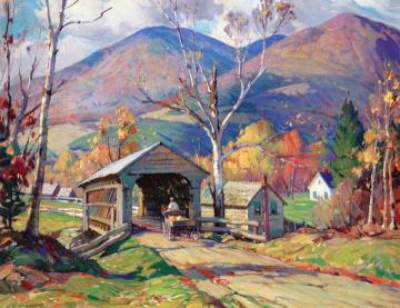 Vermont Covered Bridge Artwork by Aldro Thompson Hibbard
