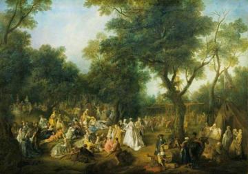 Fete in a Wood Artwork by Nicolas Lancret