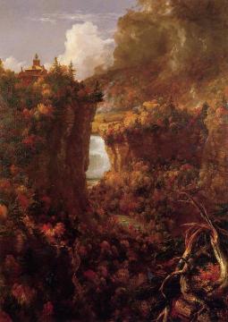 Portage Falls on the Genesee Artwork by Thomas Cole