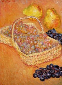 Basket of Grapes, Quinces and Pears Artwork by Claude Oscar Monet