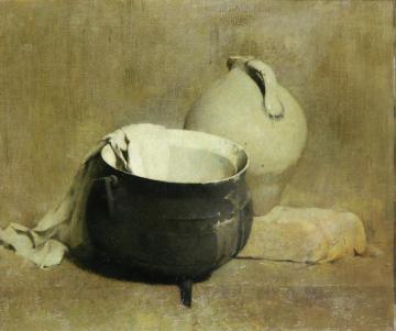 Still Life with Kettle and Jug Artwork by Emil Carlsen