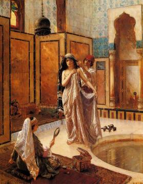 The Harem Bath Artwork by Rudolf Ernst