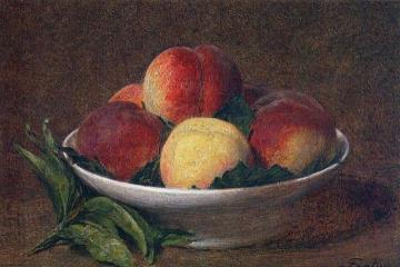 Peaches In A Bowl Artwork by Henri Fantin-Latour