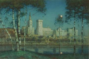 Papal Palace Avignon Artwork by Albert Moulton Foweraker