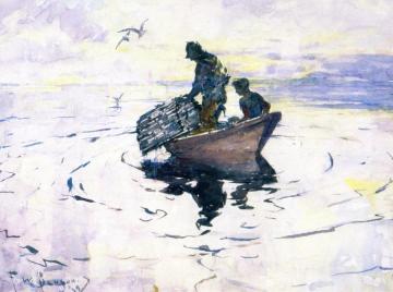The Lobstermen Artwork by Frank Weston Benson