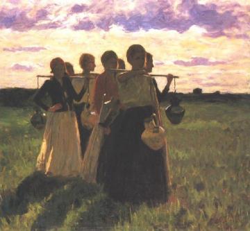 Water Carriers Artwork by Jozsef Koszta