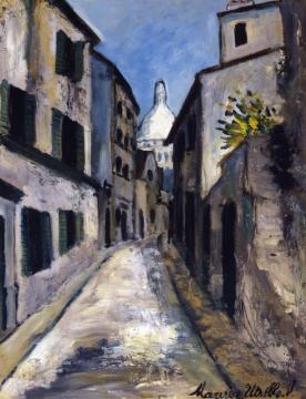 Rue Saint-Rustique Artwork by Maurice Utrillo