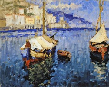 Fishing Boats Artwork by Konstantin Gorbatov