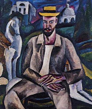 Portrait of Artist Vladimir Rozhdestvensky Artwork by Pyotr Konchalovsky