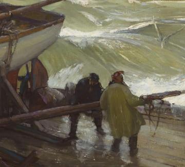 Preparing for the Storm Artwork by Richard Edward Miller