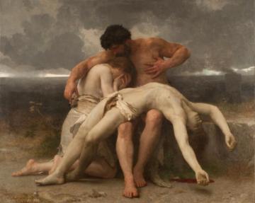 The First Mourning Artwork by William Adolphe Bouguereau