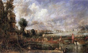 The Opening of Waterloo Bridge seen from Whitehall Stairs, June 18th 1817 Artwork by John Constable