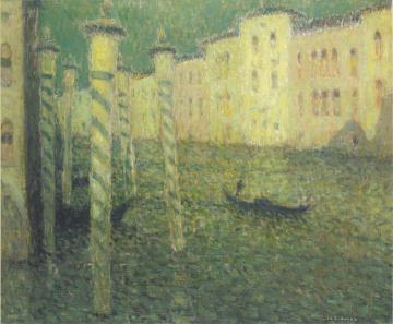 The Grand Canal in Moonlight, Venice Artwork by Henri Le Sidaner