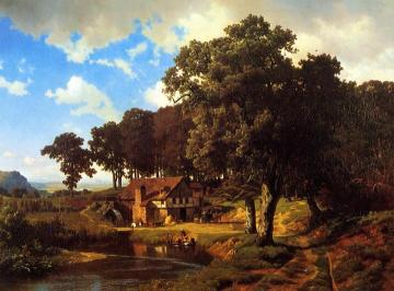 A Rustic Mill Artwork by Albert Bierstadt
