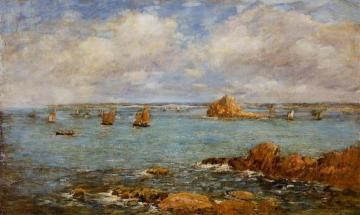 The Bay of Douarnenez Artwork by Eugène-Louis Boudin