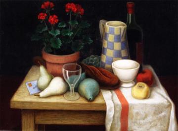 Pot of Geraniums Artwork by Jean Metzinger