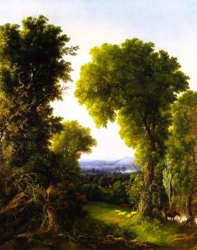 River Landscape in Summer Artwork by William Mason Brown